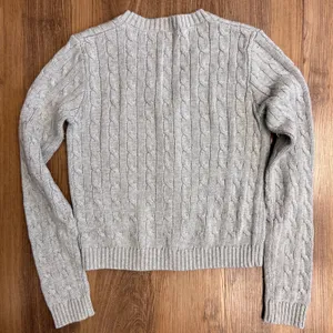 Brandy Melville Gray Chunky‎ Cable Knit Cardigan Button Y2K Bella Swan Sweater thumbnail 3