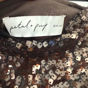 Petal + Pup sz XS Brown Sequin Mini Skirt‎ Party Glam Night Out Sparkly thumbnail 5