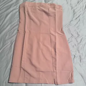 NWT Strapless Tan Mini Dress thumbnail 3