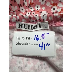 HUHOT Halter Dress Floral Ruched Summer Casual Sundress Pink‎ White L thumbnail 5