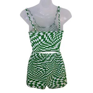 rue21 Green and White Printed 3-Piece Lounge Set Size XS thumbnail 3
