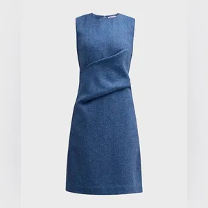 FRANCES VALENTINE Callista Wool-Blend Dress Blue NWT Large Chic thumbnail 5