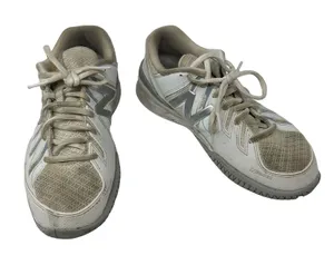 New Balance Size 7‎ Sneakers White Gray Lace Up Running Jogging Exercise Gym thumbnail 1