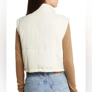 🤍Thread & Supply Cropped Puffer Vest – Ivory🤍 ~Size Medium ☀️like new cond thumbnail 3