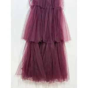 Lulus Unforgettable Poise Maxi Dress Women's XS Plum Purple Tulle Tiered NWT thumbnail 11
