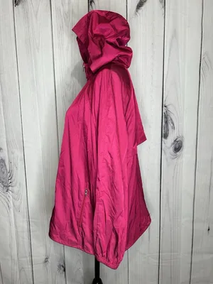 Chicos Zenergy Women's Hooded Nylon Blend Full Zip Jacket Sz 3 (16/18) Pink thumbnail 4