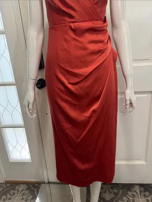 Jay Godfrey Prime Asymmetric Spaghetti Strap Satin Wrap Dress | Size 4 thumbnail 4