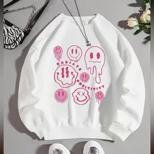 Smiley face Graphic Pullover sweatshirt New thumbnail 1