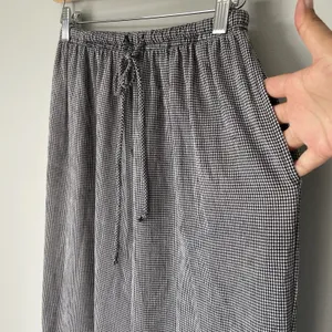 T & Company Vintage Gingham Wide Leg Pants Cottagecore Black White Womens Size 8 thumbnail 7