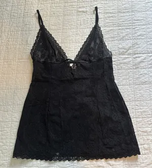 Victoria's Secret Black Lace Chemise Slip Dress Y2K thumbnail 1