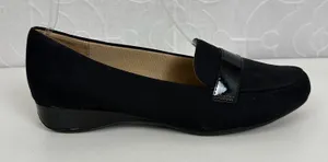 Abella Desiree Women’s Shoes Size 7.5 Black‎ Wedge Slip-On Round Toe Loafers NEW thumbnail 1