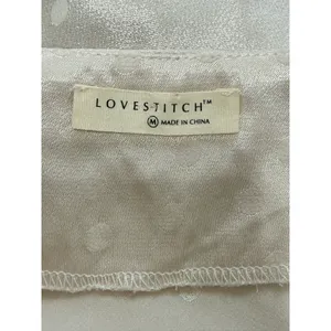 Lovestitch Midi Slip Dress M Beige Polka Dot Asymmetric Hem Boho Summer Wedding thumbnail 11