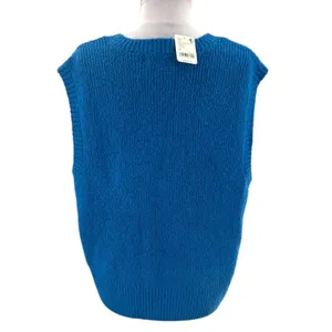 NWT Free people Beach‎ Penny sweater vest blue sz M thumbnail 4