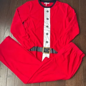 Holiday Famjams By Vayola Christmas Outfit Set Long Sleeve Top Pajama Red Medium thumbnail 1