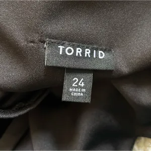 Torrid Black Ponte & Mesh Plaid Midi Dress‎ Plus Size 24 thumbnail 8
