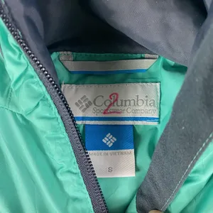 Columbia Jacket Womens Small Blue Turquoise‎ Full Zip Hooded Puffer Zip Pockets thumbnail 3