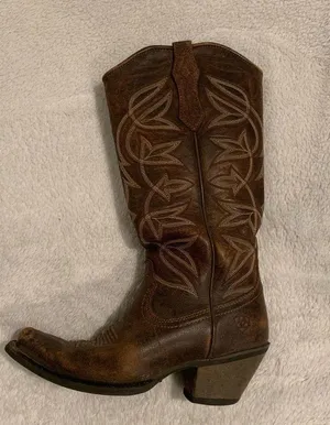Ariat Women’s Sheridan Western Boots Leather Vintage Bomber Cowboy - Size 5.5 thumbnail 5