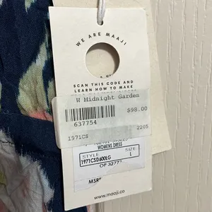NWT Maaji Sophie Slip Dress in Midnight‎ Garden Swim Cover Up Beach Resort thumbnail 5