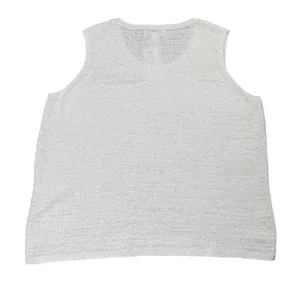 Pendleton Knit Shell Tank Women 1X Coastal Grandma Cream Sleeveless‎ Sweater Vtg thumbnail 3