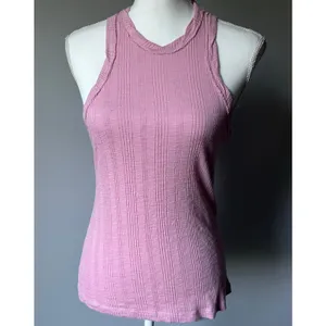 Pilcro Anthropologie Light Pink Ribbed High Neck Tank Top Cotton Size Small thumbnail 3