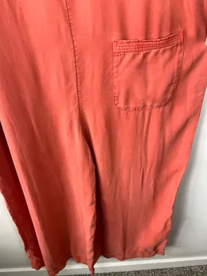 Anthropologie Saturday Sunday Ilene Button Front Jumpsuit Orange Pockets Fall Sm thumbnail 14