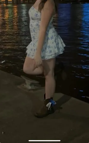 Floral blue print tube dress thumbnail 5