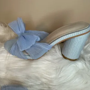 Blue Mules with Decorative Bow Size 6 thumbnail 8