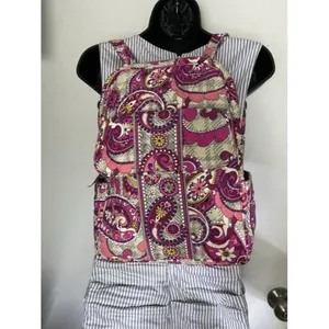 Vera Bradley Msrp Pink Gray Backpack thumbnail 7