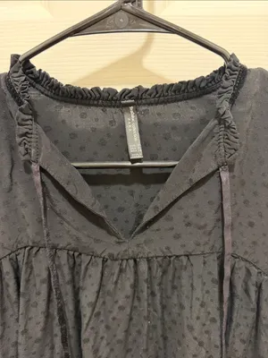 Zara Trafaluc Black Swiss Dot Babydoll Blouse - Size S thumbnail 2