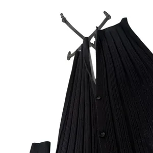 Free People Skylight Ribbed Longline Cardigan Black Button Front Small‎ thumbnail 7