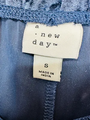 a new day Velvet Wide Leg Pants in Deep Navy thumbnail 7