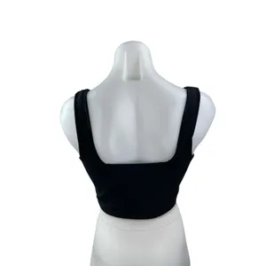 YPB Women's Black Sleeveless Cami Yoga Workout Running Athletic Crop Top Size L thumbnail 3
