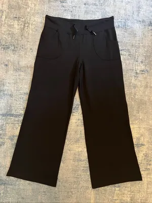 Lululemon Black Wide Leg Still Pants Size 8 Short (29" Inseam) thumbnail 1