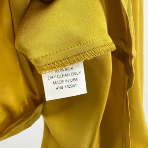 Amanda Uprichard Blouse Large NWT Mustard 100% Silk Zip Sleeveless Chartreuse thumbnail 8