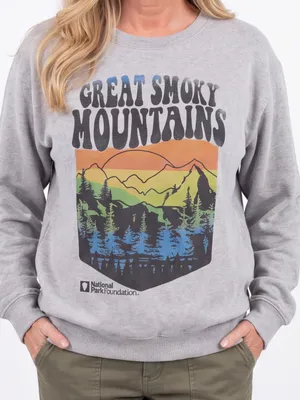 Great Smoky Mountains Graphic Sweatshirt Fall National Park Foundation comfy thumbnail 1