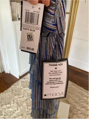 Macy's City Studio Sparkle Tiered Party Mini Dress Royal Blue Silver Shimmer 1/2 Event‎ thumbnail 6