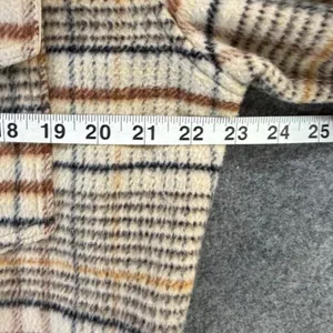 Joie Plaid Shacket Womens L Tan Beige Rustic Jacket thumbnail 7
