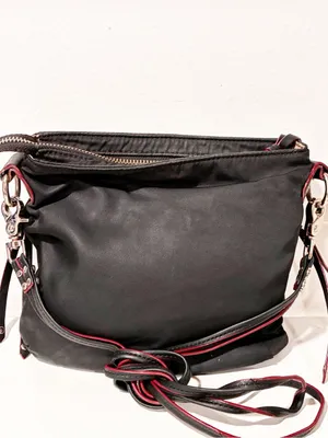 MZ Wallace Jane Mini Tote Bag Black Nylon Leather Trim thumbnail 5