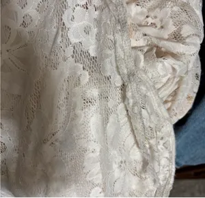 Chic Long Sleeve Lace Dress in White Size M thumbnail 3