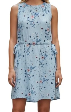 JUICY‎ COUTURE Golden Rain Floral Cinched Halter Dress NWT $58 Size XS thumbnail 1