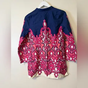 Lilly Pulitzer Ciara Tunic Bright Navy Brava Multi Chorus Girl Small Pink White thumbnail 6