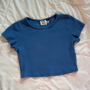 Blue Crop Top - Princess Polly thumbnail 3