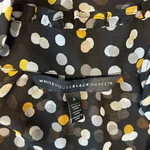 Sleeveless Dot-Print Shell Top - Black with White & Mustard Dots thumbnail 3