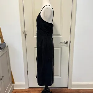 J Crew Silk Midi Dress Sm 6 Minimalist Double Breast Button Layer Capsule Luxury thumbnail 5
