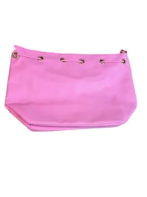 Juicy Viva La Juicy Gold Couture Bucket Bag with Guitar Strap, NWT Pink/White thumbnail 6