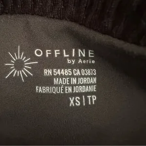 Offline Aerie Wide Leg Sweatpants Built In Shorts Women’s XS Gray Perforated thumbnail 7