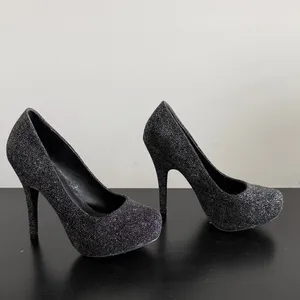 Mix No. 6 Black Sparkle Platform‎ Stilettos Sz 6.5 thumbnail 4