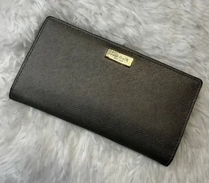 Kate Spade Silver Metallic Bifold Wallet thumbnail 1