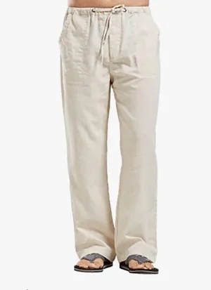 Linen Pants Tan Size M thumbnail 5