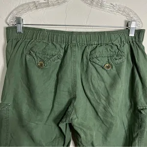 J.Crew‎ Army Green Linen Cotton Blend Utility Cargo Crop Pants thumbnail 8